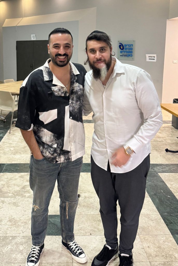 Shalev Haziza with Maor Edri the famous Singer